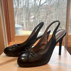 Nordstrom Preview International Black Slingback Pumps, Size 9.5